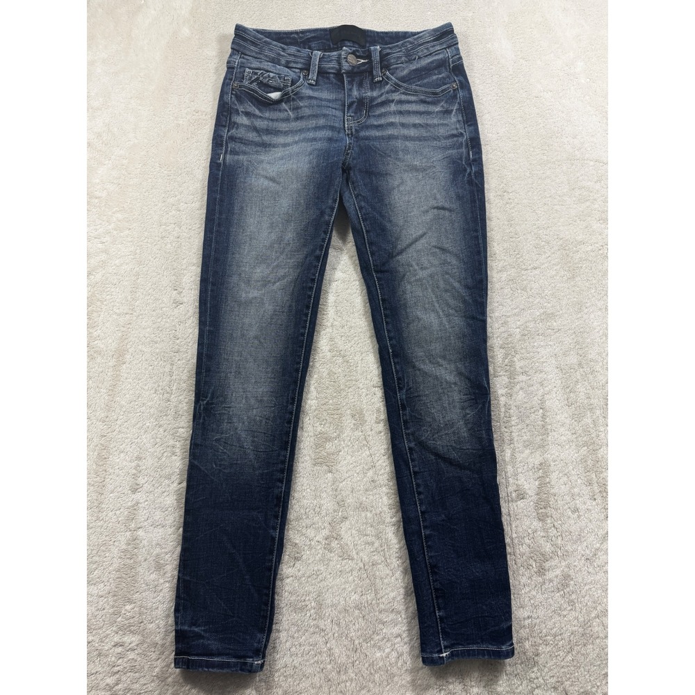 Buckle Black Womens Fit No. 13 Ankle Skinny Dark Wash Blue Jeans 25 Meas: 25x26